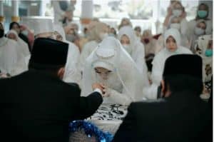 Foto ilustrasi pernikahan calon pasangan suami istri.